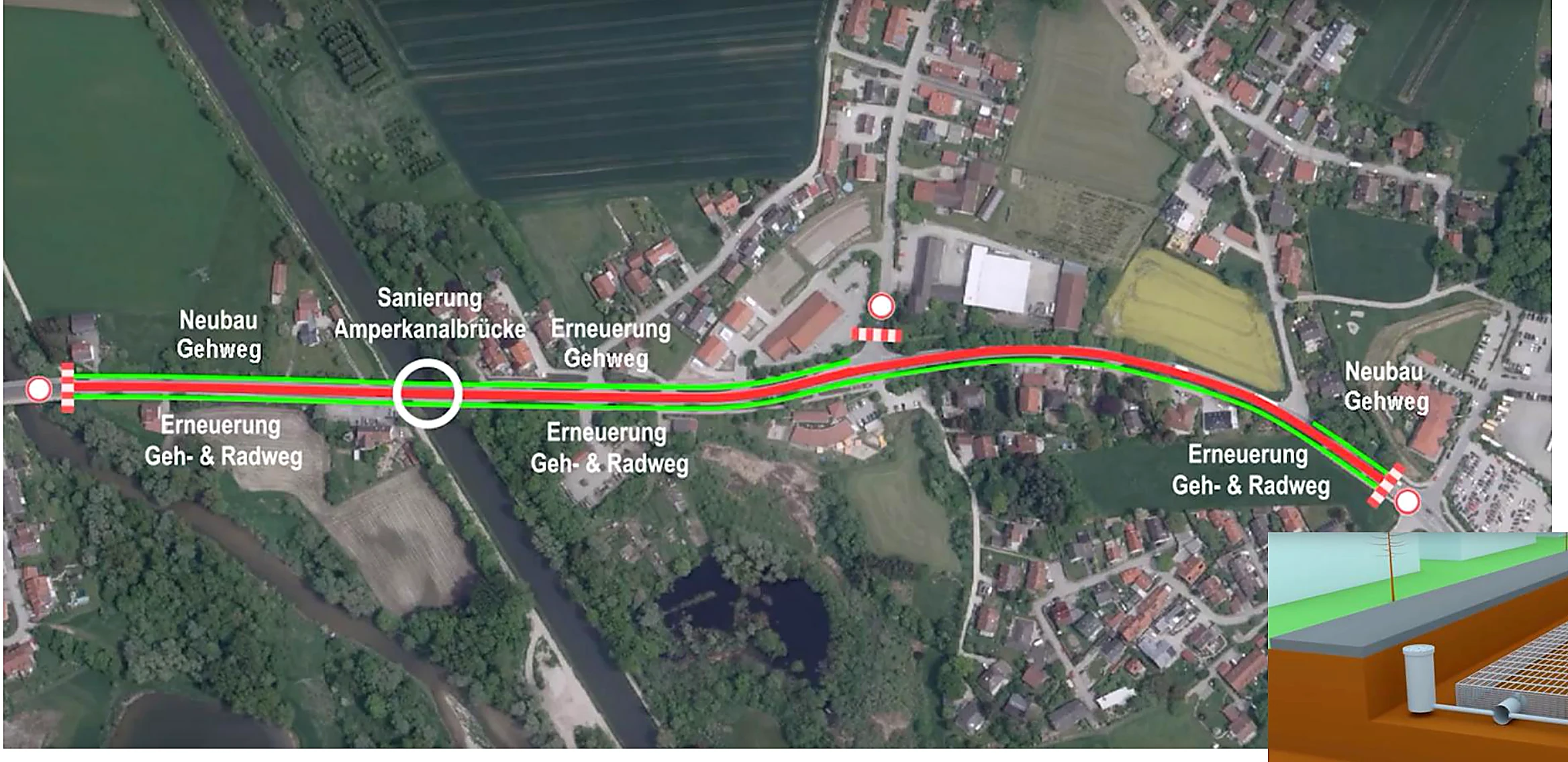 Darstellung eines Verkehrsprojekts